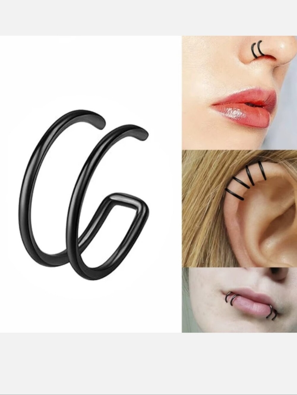 Fake lip ring/nose ring/earring